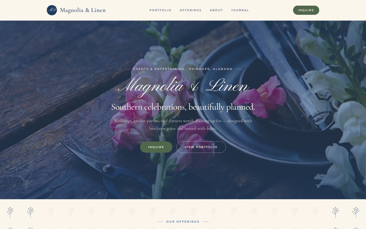 Magnolia & Linen website